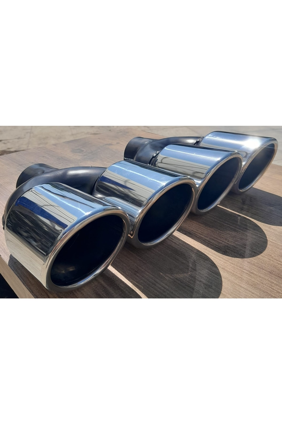 90 Mm Çiftli Egzoz Ucu Sağ Sol Takım ( Iki Adet) Uyumlu