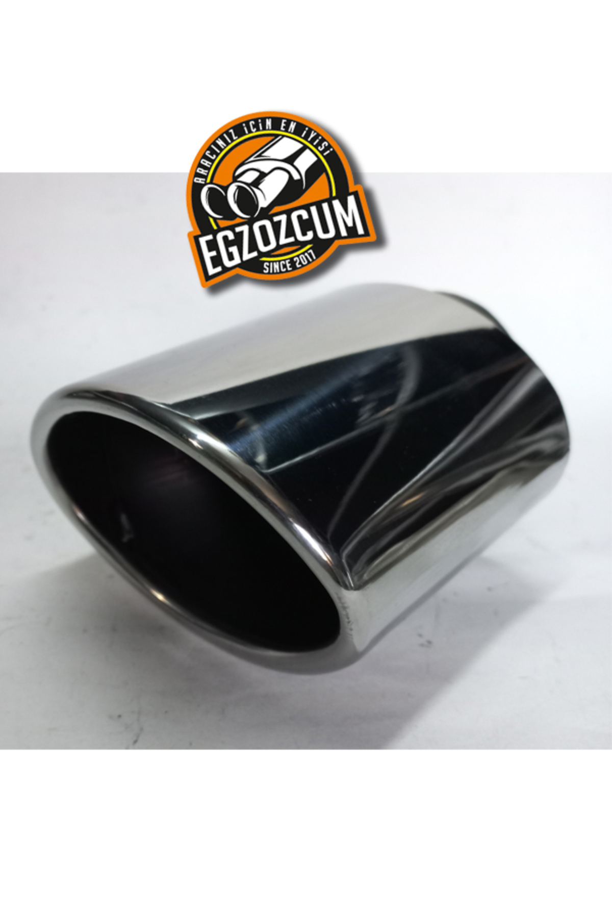60 Mm Tekli Krom Oval Yassı Kesik Sessiz Egzoz Ucu