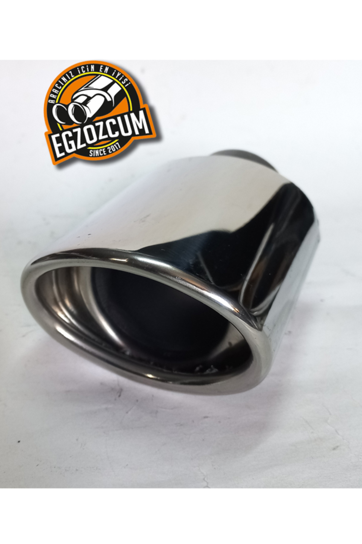 51 Mm Tekli Krom Oval Yassı Kesik İçi Dolu Egzoz Ucu