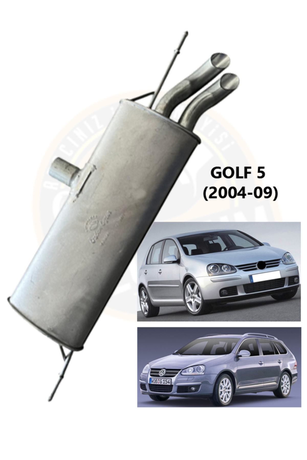 Volkswagen Golf 5 çift çıkışlı arka susturucu arka eksoz (2004-09) Güvenli