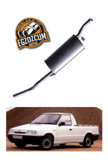 Rear Muffler Exhaust Compatible with Skoda Felicia Pickup 1.3 - 1.6i Models 94-01